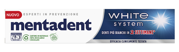 MENTADENT WHITE SYSTEM 75 ML - Farmadillo
