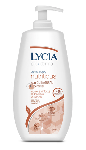 LYCIA PRODERMA CREMA CORPO NUTRITIOUS 400 ML - Farmadillo