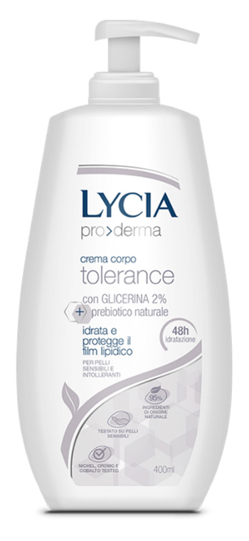 LYCIA PRODERMA CREMA CORPO TOLERANCE 400 ML - Farmadillo