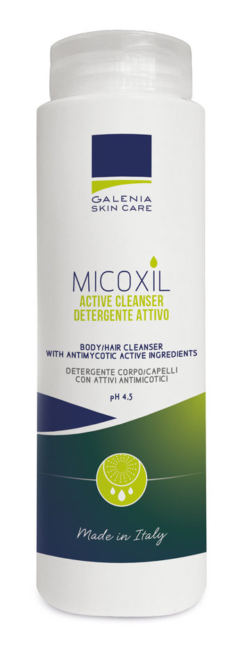 MICOXIL ACTIVE CLEANSER DETERGENTE PER CORPO E CAPELLI PH 4,5 250 ML - Farmadillo