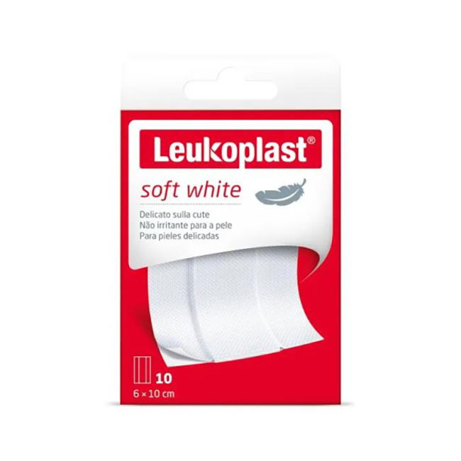 LEUKOPLAST SOFT WHITE 100 X 6 CM 10 PEZZI - Farmadillo