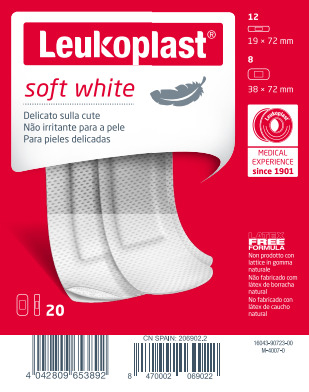 LEUKOPLAST SOFT WHITE 20 PEZZI ASSORTITI - Farmadillo