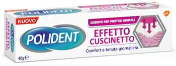 POLIDENT FISSATIVO EFFETTO CUSCINETTO ADESIVO PER PROTESI DENTALI 40 G - Farmadillo