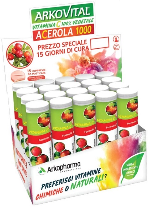 ARKOVITAL ACEROLA 1000 15 COMPRESSE - Farmadillo