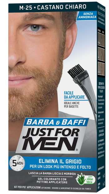 JUST FOR MEN BARBA & BAFFI M25 CASTANO CHIARO 51 G - Farmadillo