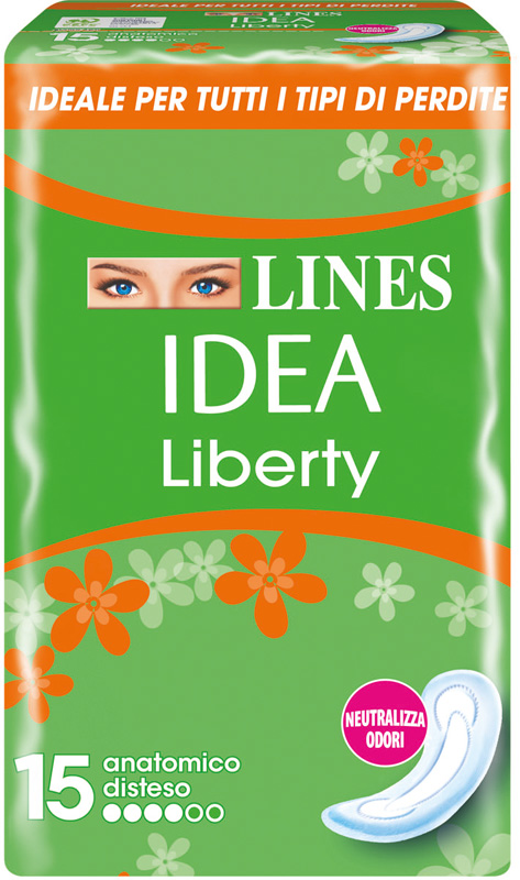 LINES IDEA ASSORBENTE LIBERTY ANATOMICO 15 PEZZI - Farmadillo