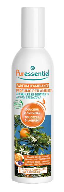 PURESSENTIEL PROFUMO AMBIENTE DOLCEZZA AGRUMI ECOCERT 90 ML - Farmadillo