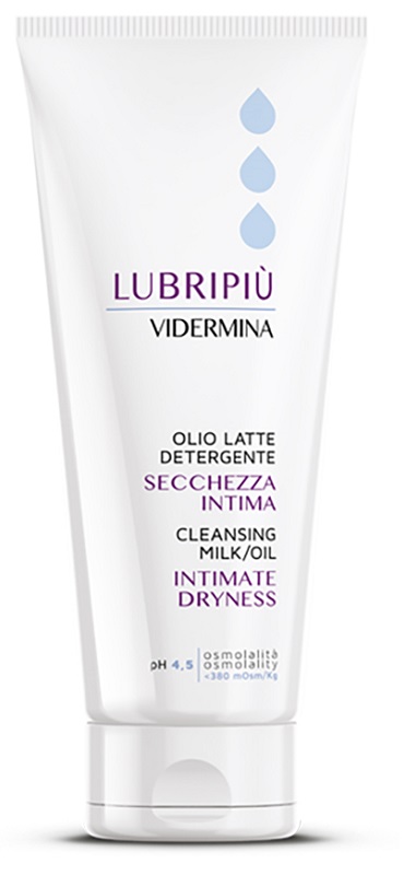VIDERMINA LUBRIPIU' OLIO LATTE DETERGENTE SECCHEZZA INTIMA 200 ML - Farmadillo