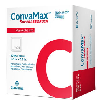 MEDICAZIONE AVANZATA CONVAMAX SUPERABSORBER NON-ADHESIVE 15X15 CM 10 PEZZI - Farmadillo
