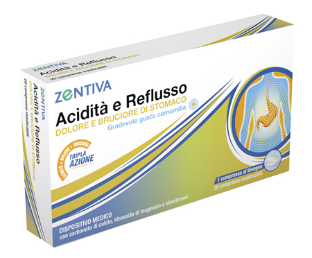 ZENTIVA ACIDITA' REFLUSSO 20 COMPRESSE MASTICABILI - Farmadillo
