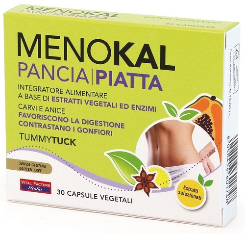 MENOKAL PANCIA PIATTA TUMMY TUCK 30 CAPSULE - Farmadillo