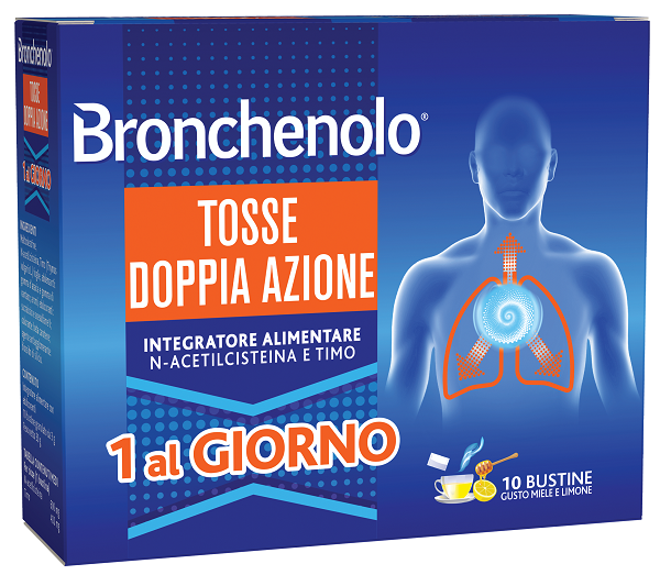 BRONCHENOLO TOSSE DOPPIA AZIONE 10 BUSTINE - Farmadillo