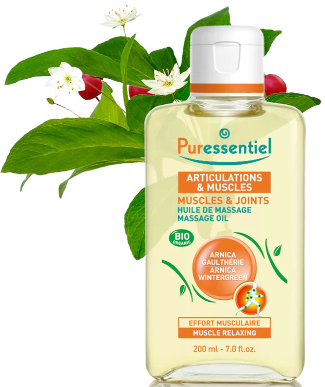 PURESSENTIEL OLIO DA MASSAGGIO SFORZO MUSCOLARE BIO 200 ML - Farmadillo