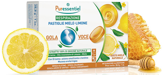 PURESS PASTIGLIE GOLA VOCE MIELE LIMONE 28,8 G - Farmadillo