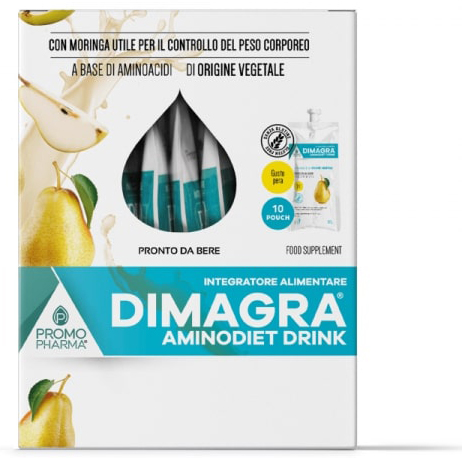 DIMAGRA AMINODIET DRINK PERA 10 POUCH DA 80 G - Farmadillo
