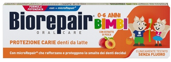 BIOREPAIR ORAL CARE KIDS 0-6 ANNI DENTI DA LATTE DENTIFRICIO CON ESTRATTO DI PESCA 50 ML - Farmadillo