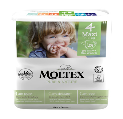 PANNOLINI MOLTEX PURE & NATURE MAXI 7-14 KG TAGLIA 4 29 PEZZI - Farmadillo
