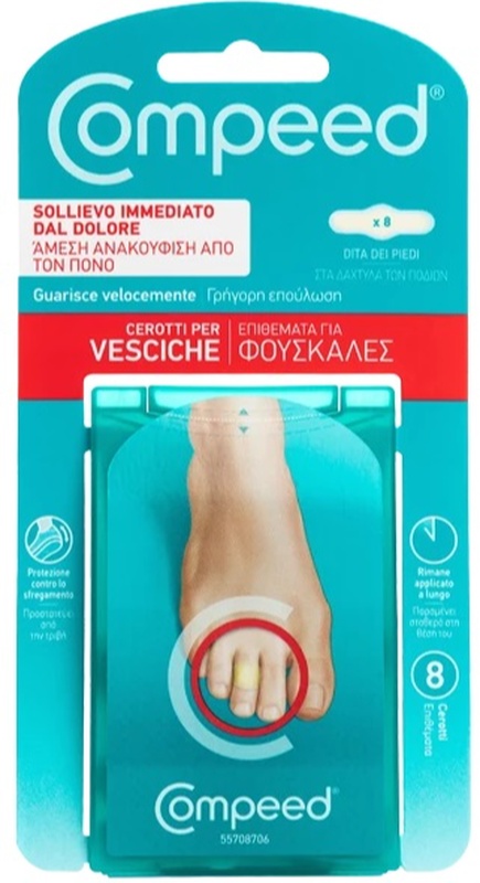 COMPEED CEROTTI PER VESCICHE DITA PIEDI 8 PEZZI CARTON - Farmadillo