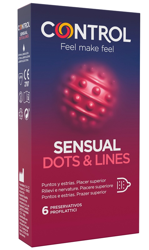 CONTROL SENSUAL DOTS&LINES 6 PEZZI - Farmadillo