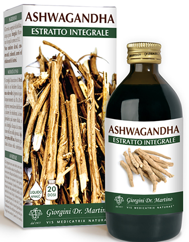 ASHWAGANDHA ESTRATTO INTEGRALE LIQUIDO ANALCOLICO 200 ML - Farmadillo