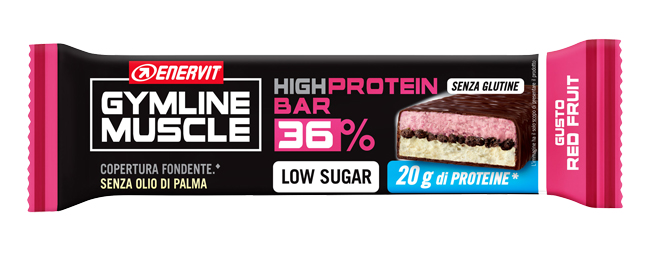 ENERVIT HIGH PROTEIN BAR 36% RED FRUIT BARRETTA 55 G - Farmadillo