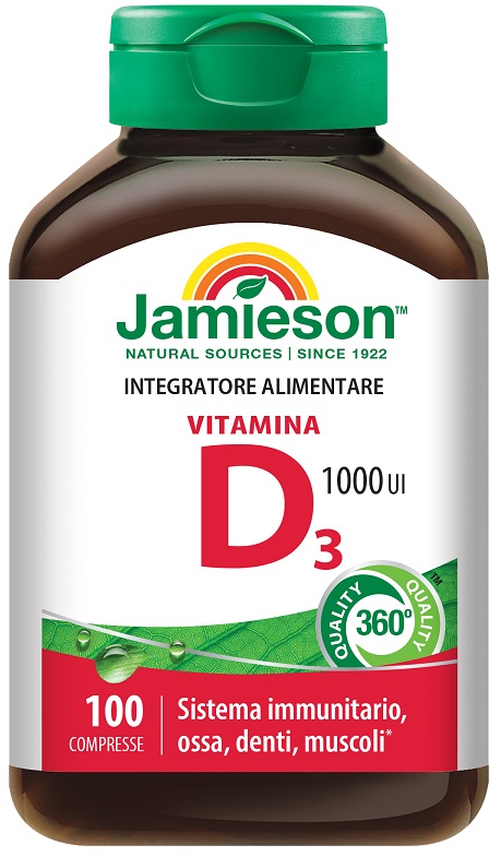 JAMIESON VITAMINA D3 1000 100 COMPRESSE - Farmadillo