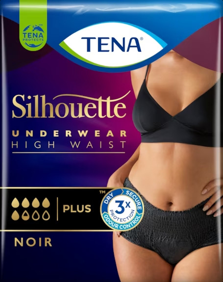 PANNOLONE A MUTANDINA ASSORBENTE TENA SILHOUETTE NOIR M VITA ALTA 9 PEZZI - Farmadillo