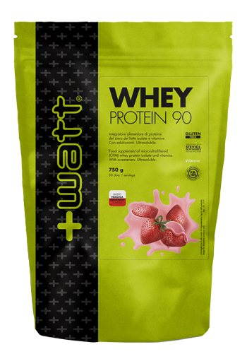 WHEY PROTEIN 90 FRAGOLA 750 G DOYPACK - Farmadillo