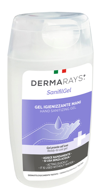 DERMARAYS SANIFIL GEL IGIENIZZANTE MANI PRONTO ALL'USO ALCOOL 80% 100 ML - Farmadillo
