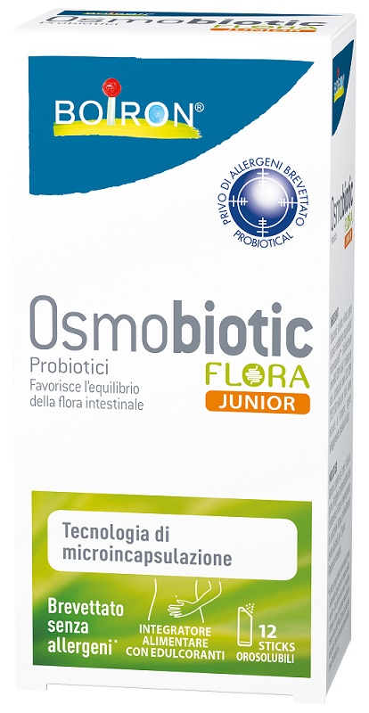 OSMOBIOTIC FLORA JUNIOR 12 STICKS OROSOLUBILI - Farmadillo