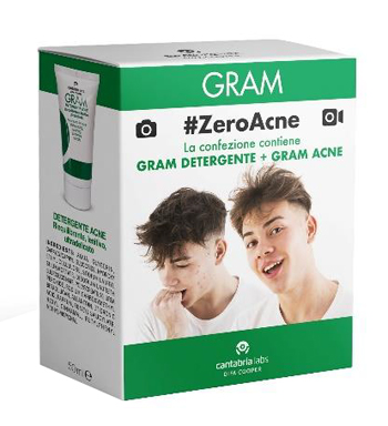 GRAM ZEROACNE 1 GRAM DETERGENTE 50 ML + 1 GRAM ACNE 50 ML - Farmadillo