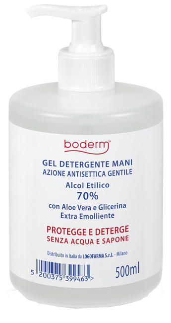 BODERM HAND CLEANSING GEL 70% 500 ML CON DISPENSER - Farmadillo