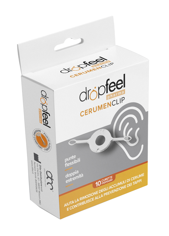 DROPFEEL CERUMEN CLIP CURETTA AURICOLARE PER RIMOZIONE CERUME 10 PEZZI - Farmadillo
