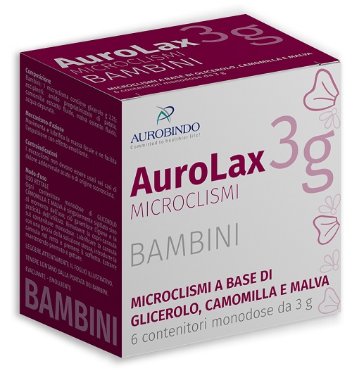 MICROCLISMI PER BAMBINI AUROLAX 6 CONTENITORI 3 G - Farmadillo