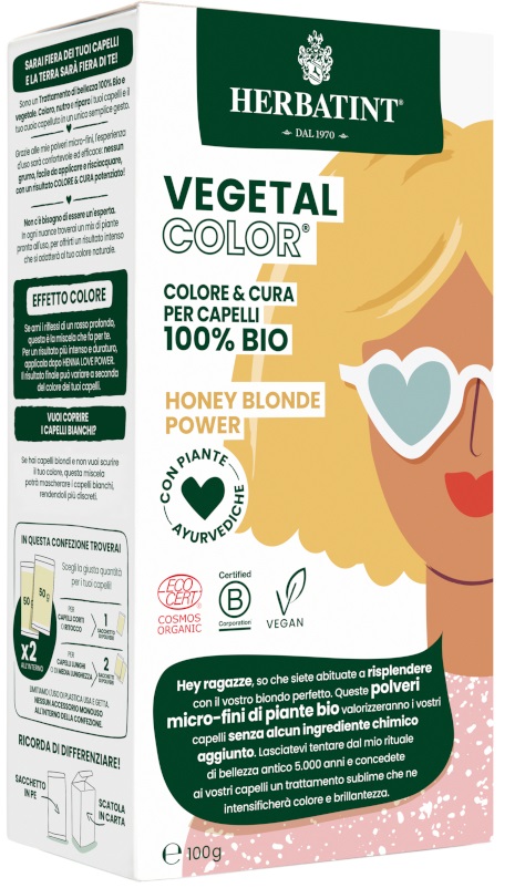 HERBATINT VEGETAL COLOR HONEY BLOND POWER ITA 100 G - Farmadillo