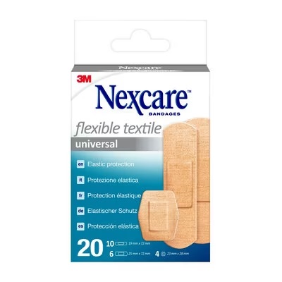 CEROTTO PREPARATO NEXCARE TEXTILE N0420AS ASSORTITI 3 MISURE 10 CEROTTI 19X72MM + 6 CEROTTI 25X72MM + 4 CEROTTI 22,5MM - Farmadillo