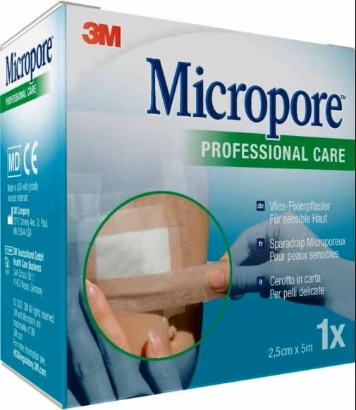 CEROTTO IN CARTA MICROPORE SURGICAL TAPE TAN M5X25MM - Farmadillo