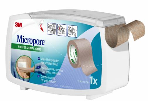 CEROTTO IN CARTA MICROPORE SURGICAL TAPE TAN M5X25MM DISPENSER - Farmadillo