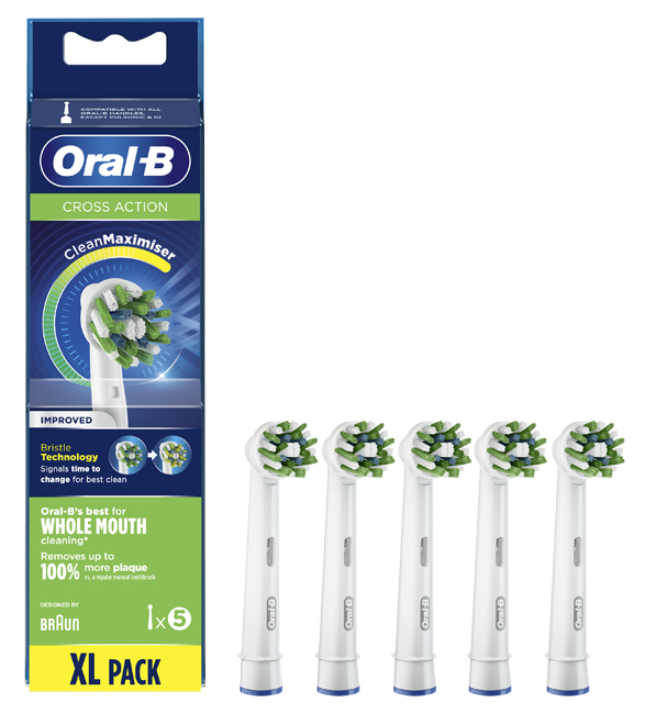ORALB CROSS ACTION EB50 TESTINE PER SPAZZOLINO ELETTRICO 5 PEZZI - Farmadillo