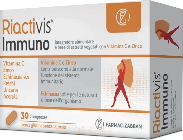 RIACTIVIS IMMUNO 30 COMPRESSE SENZA GLUTINE SENZA LATTOSIO - Farmadillo