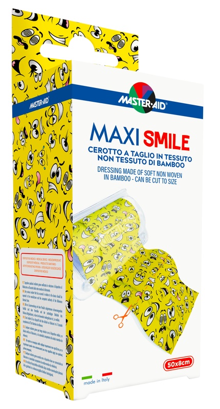 CEROTTO A TAGLIO MASTER-AID MAXI SMILE TNT 50 X 8 CM - Farmadillo