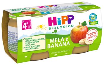 HIPP BIO OMOGENEIZZATO MELA/BANANA 2X80 G - Farmadillo