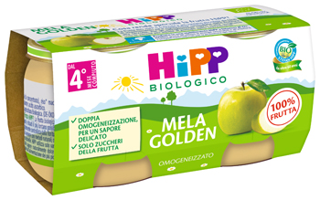 HIPP BIO OMOGENEIZZATO MELA GOLDEN 2 X 80 G - Farmadillo