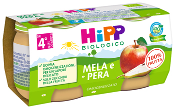 HIPP OMOGENEIZZATO MELA/PERA 2 X 80 G - Farmadillo