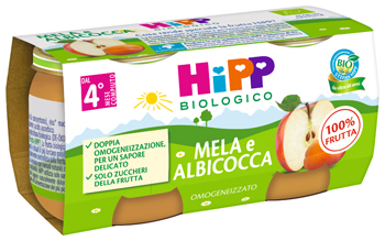 HIPP BIO OMOGENEIZZATO ALBICOCCA/MELA 2X80 G - Farmadillo
