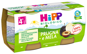 HIPP BIO OMOGENEIZZATO PRUGNA E MELA 2 X 80 G - Farmadillo