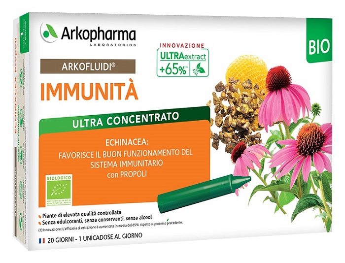 ARKOFLUIDI IMMUNITA' PROPOLI ECHINACEA BIO 20 FIALOIDI 15 ML - Farmadillo