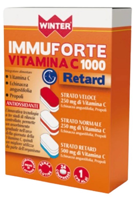 WINTER IMMUNOFORTE VITAMINA C 1000 RETARD 24 COMPRESSE - Farmadillo