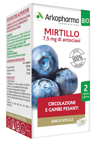 ARKOCPS MIRTILLO BIO 130 CAPSULE - Farmadillo
