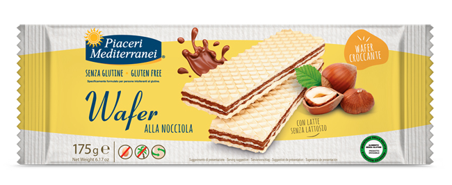 PIACERI MEDITERRANEI WAFER NOCCIOLA 175 G - Farmadillo